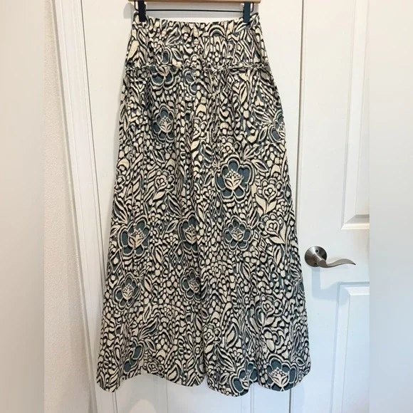 FREE PEOPLE Miss You Most Wide Leg Pants size 4 Olive Combo NWT Palazzo Y2K NWT - Picture 5 of 12